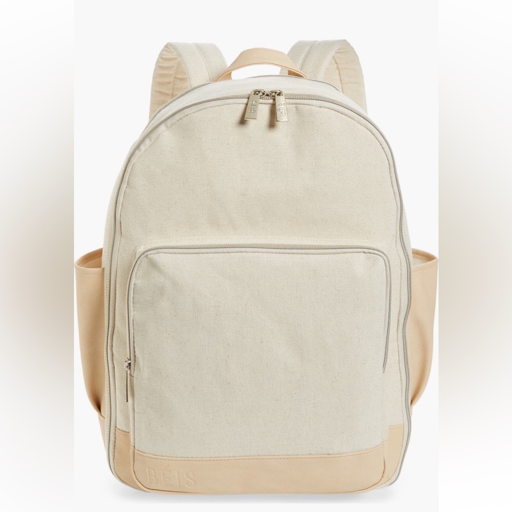 NWOT BEIS the Travel Backpack in Beige